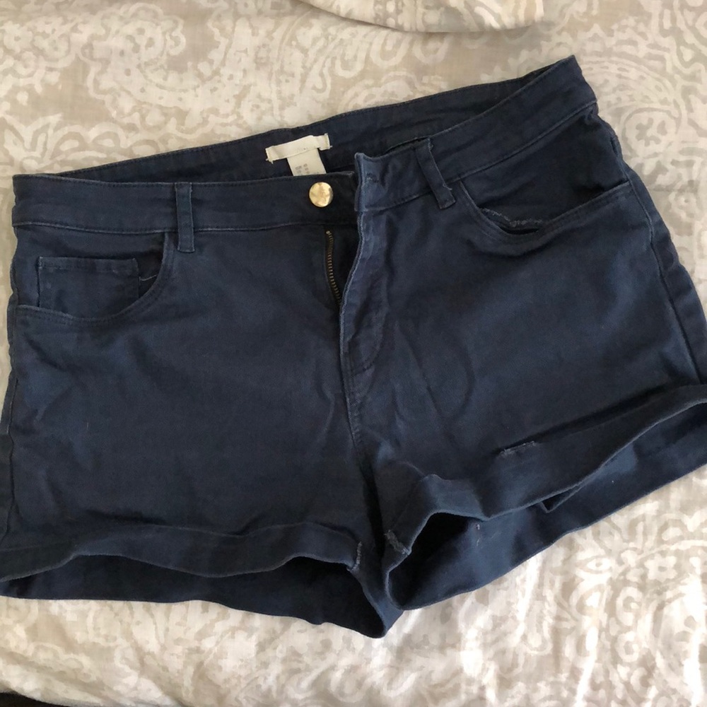 H&M navy blue jean shorts size 10